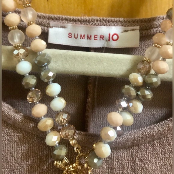 Taupe NEW Summer10 Tank Top L - Picture 2 of 5